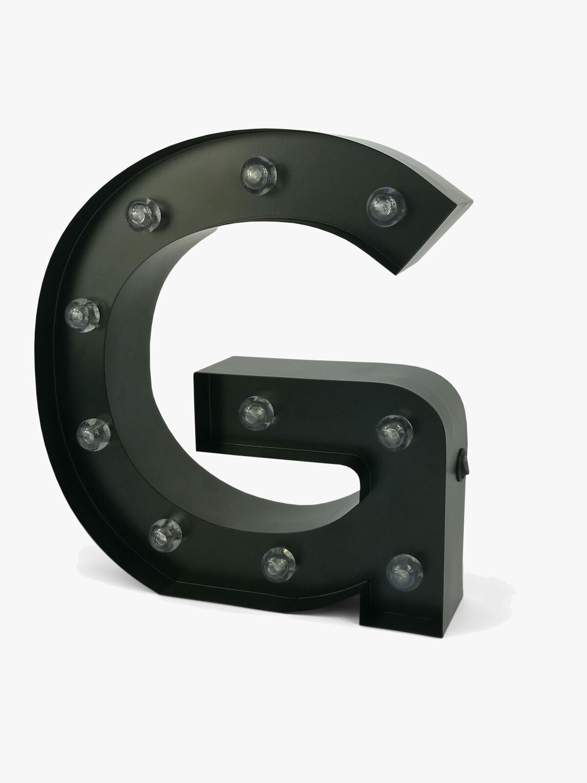 Minitude Bokstavslampa G, Svart