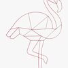 POPP Väggdekoration Flamingo, Röd