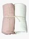 Mini Dreams Muslinfilt 2-pack, Vit/rosa