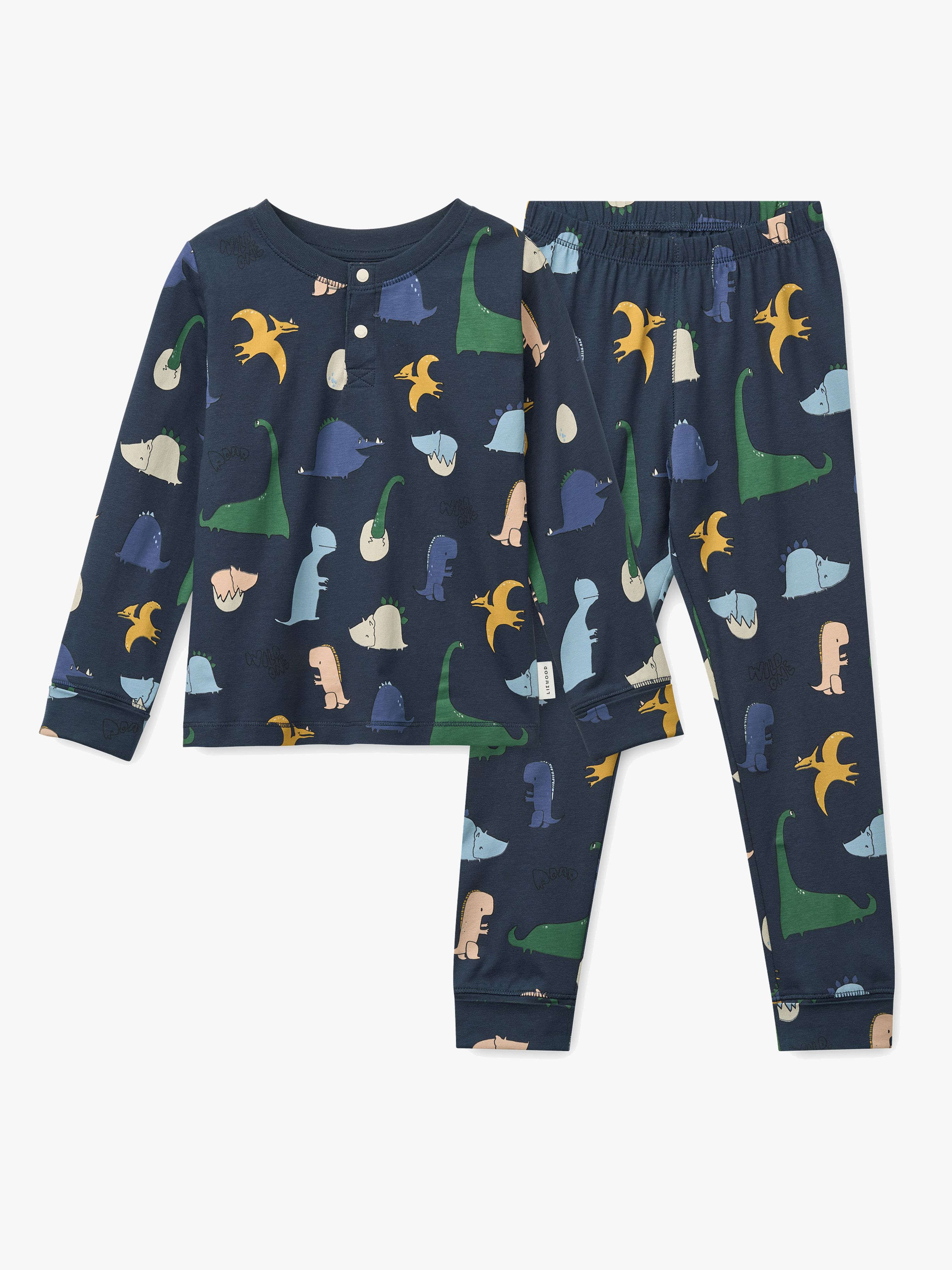 LIEWOOD Wilhelm Grow Pyjamasset, Dino Roar / Classic Navy, 110-116