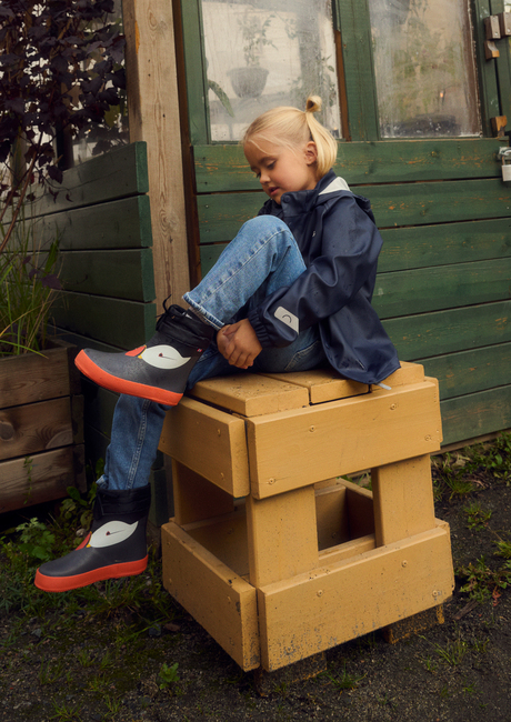 Viking Alv Paw Print Barefoot Gummistövlar, Black