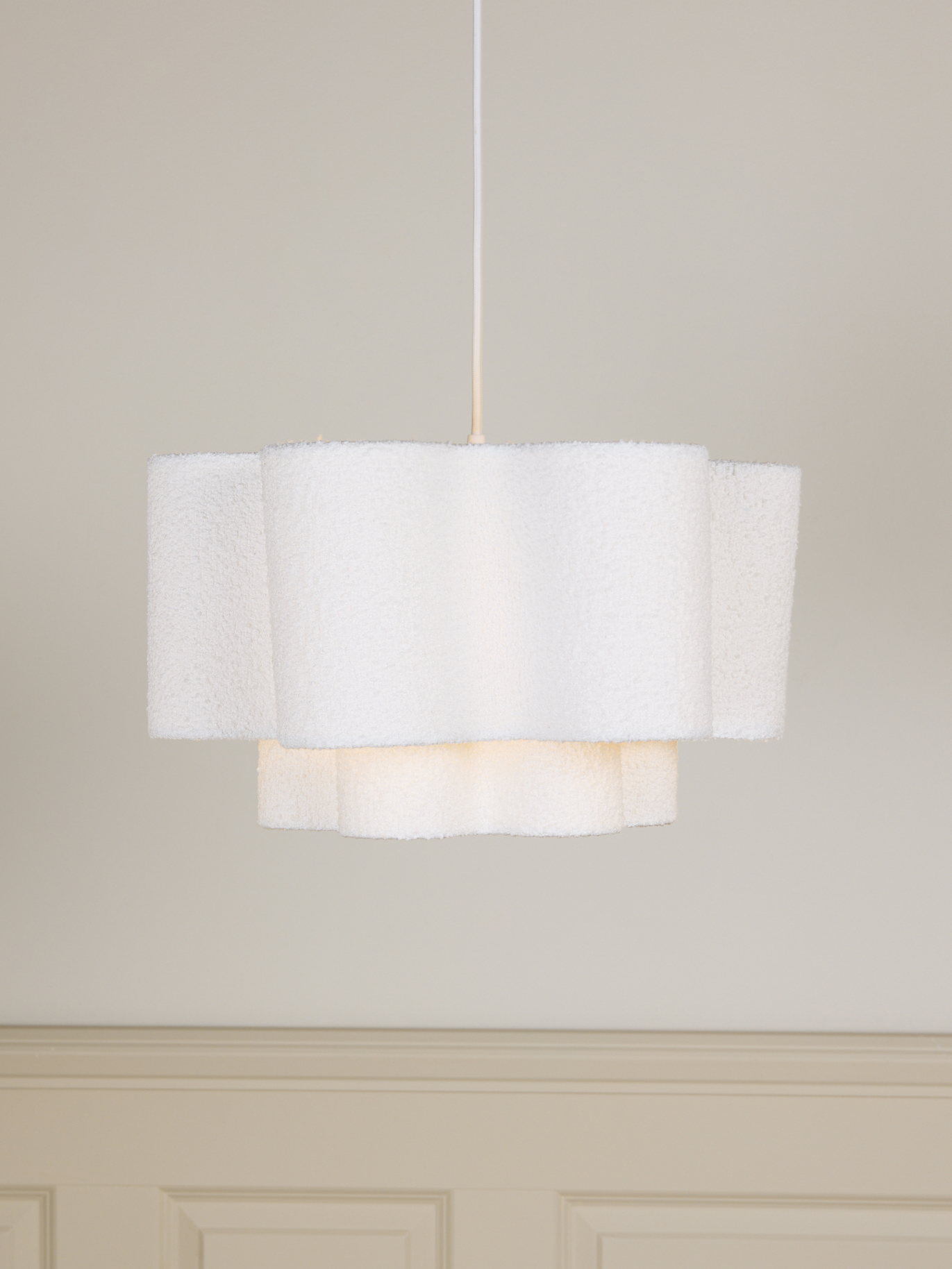 Alice &  Fox Bloom Lampsk&auml;rm, White Teddy