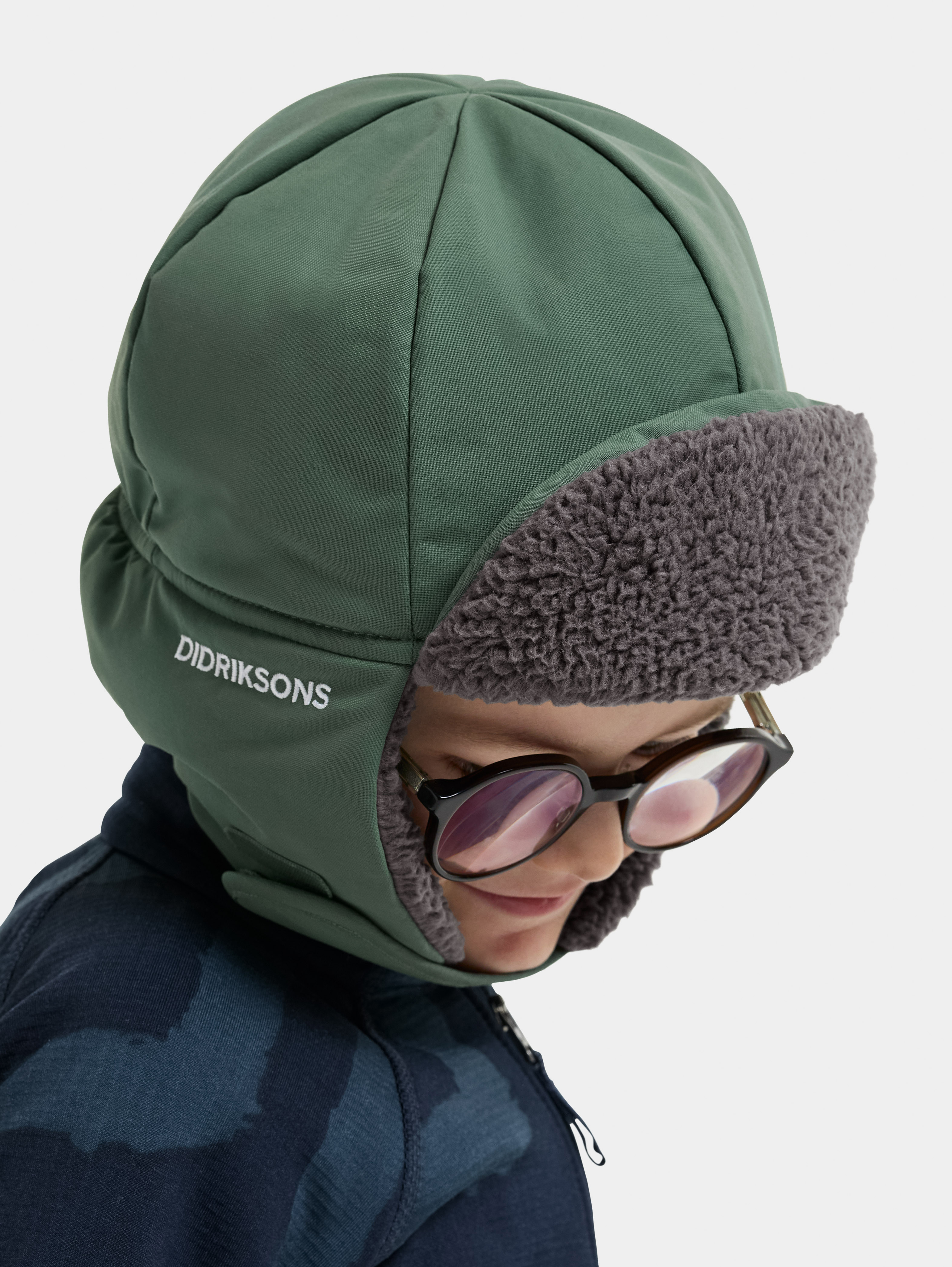 Didriksons Biggles Mössa, Dark Moss, 50