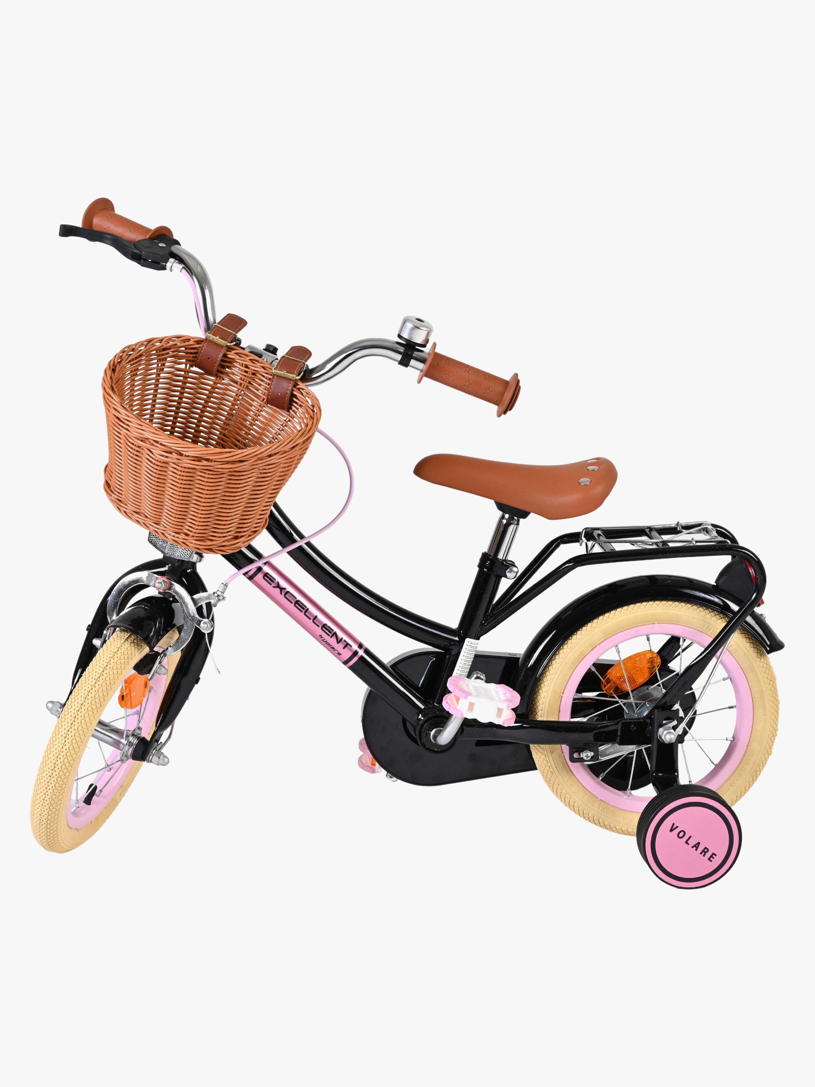 Volare Excellent Cykel med Korg 12 Tum, Svart