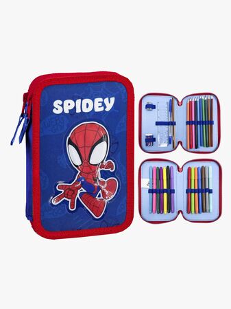 Spidey And His Amazing Friends Dubbelpennfodral, Blå/Röd