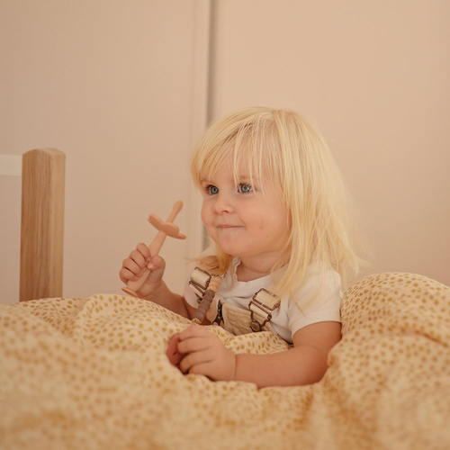 Mushie Flower Lära-tandborste, Blush