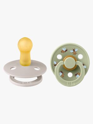 BIBS Studio Colour Bumblebee Napp 2-Pack Latex Stl 2, Mushroom