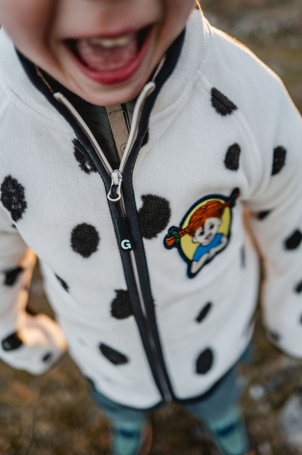 Geggamoja Fleecejacka Pippi Långstrump, Dots