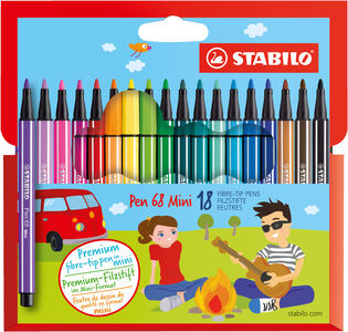 STABILO Filtspetspennor Premium 18-pack