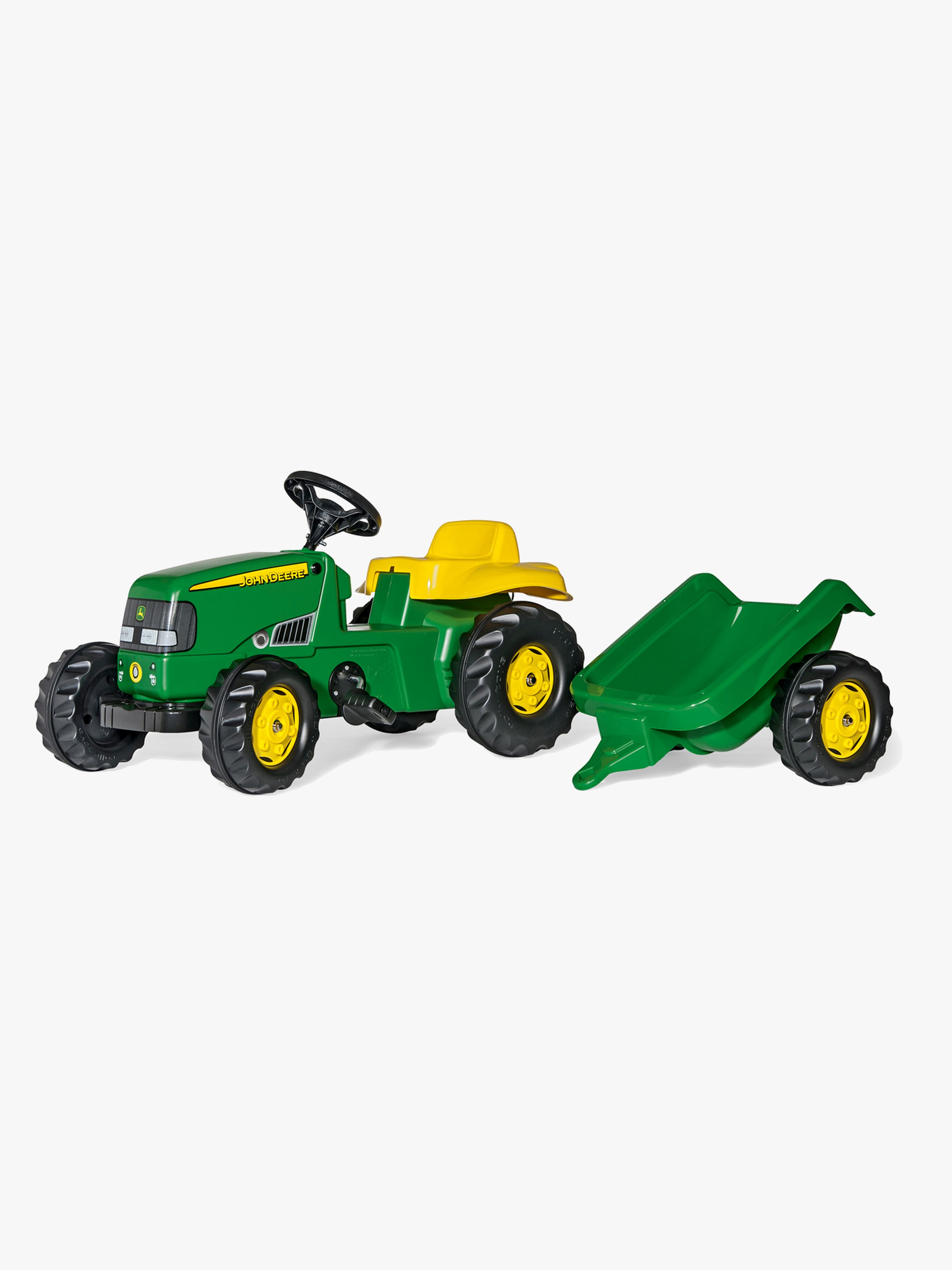Rolly Toys John Deere Tramptraktor med Släp Grön