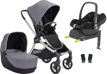 Baby Jogger City Sights Duovagn inkl. Maxi-Cosi CabrioFix i-Size Babyskydd & Bas, Dark Slate