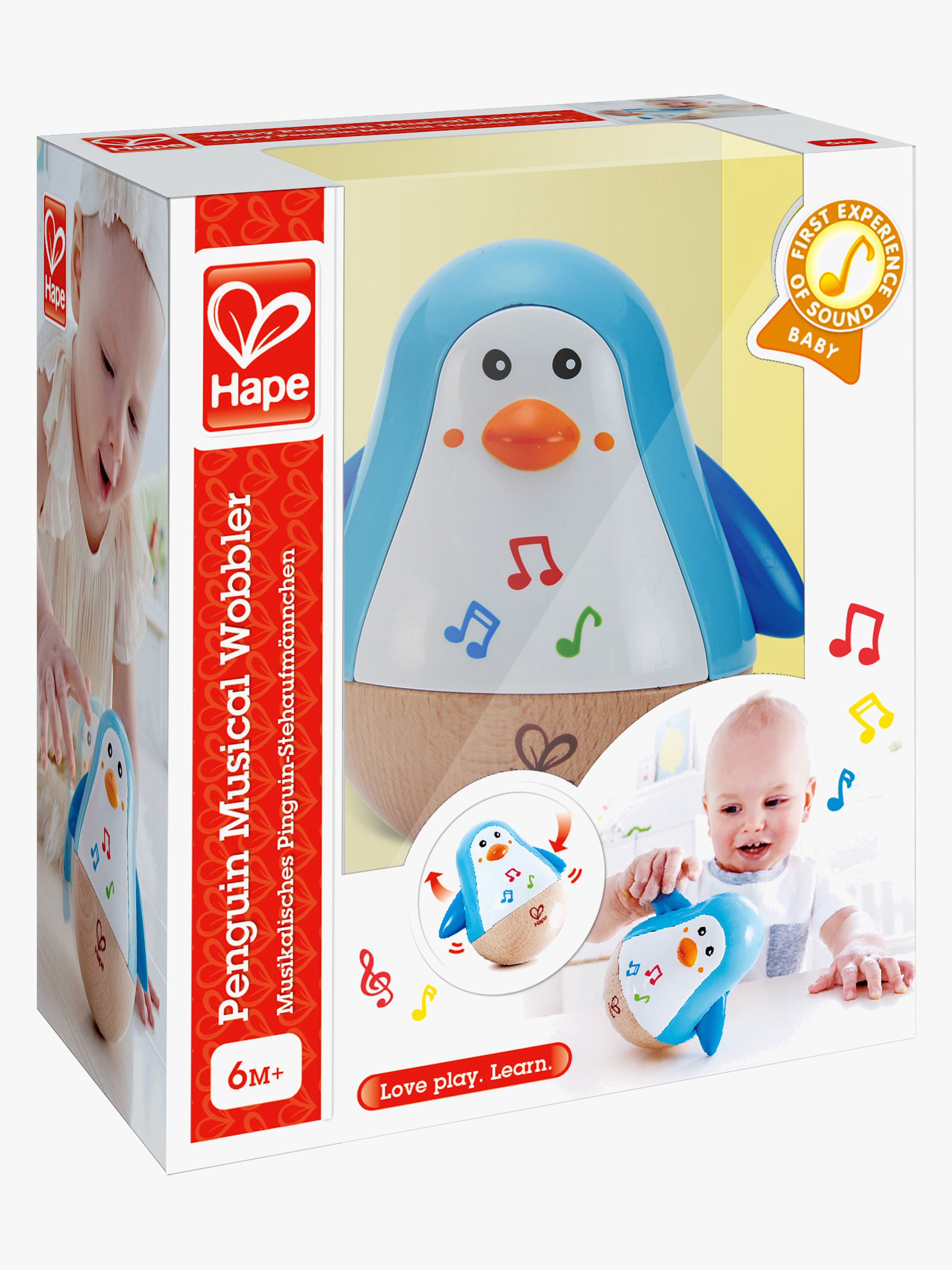 Hape Penguin Musical Wobbler Träleksak