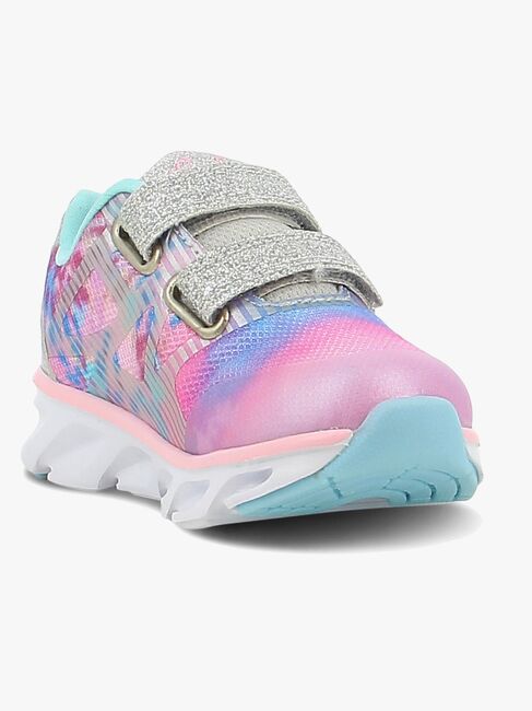 Leaf Skalka Blinkande Sneakers, Silver/Rosa