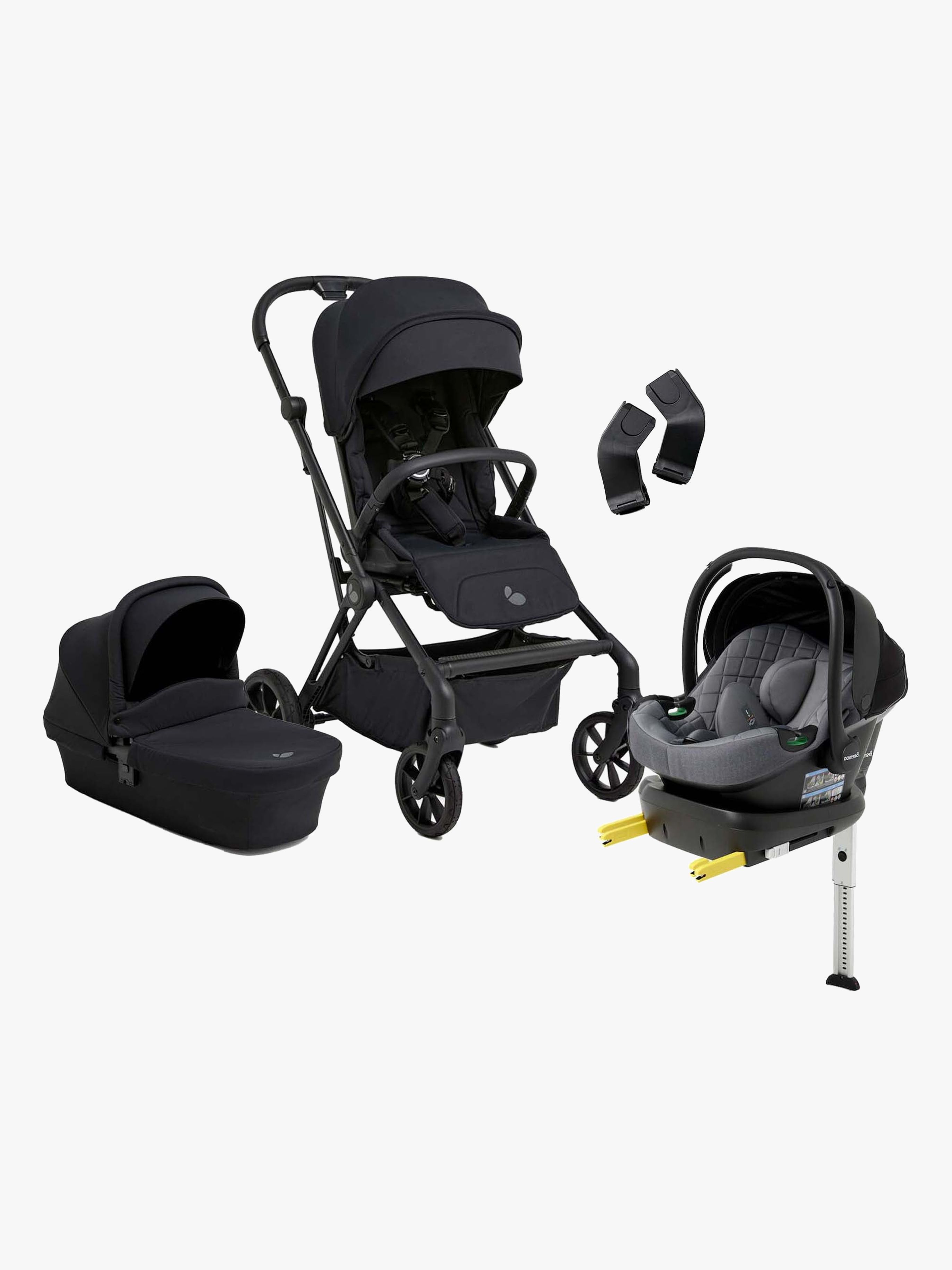 Beemoo Pro Twist Duovagn Inkl. Beemoo Route Babyskydd &  Bas, Coffee Black/Mineral Grey