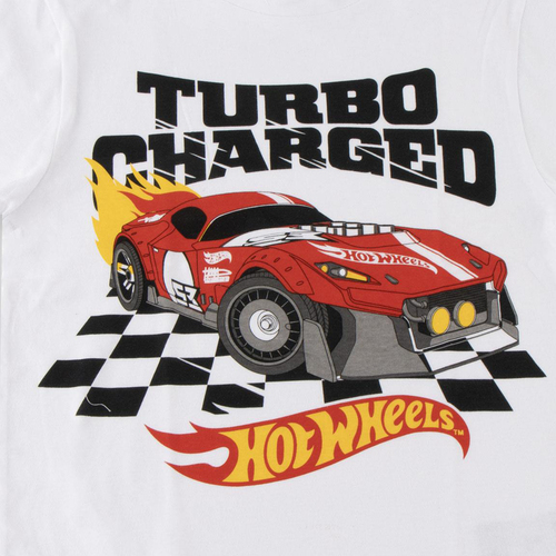 Hot Wheels T-shirt, Vit