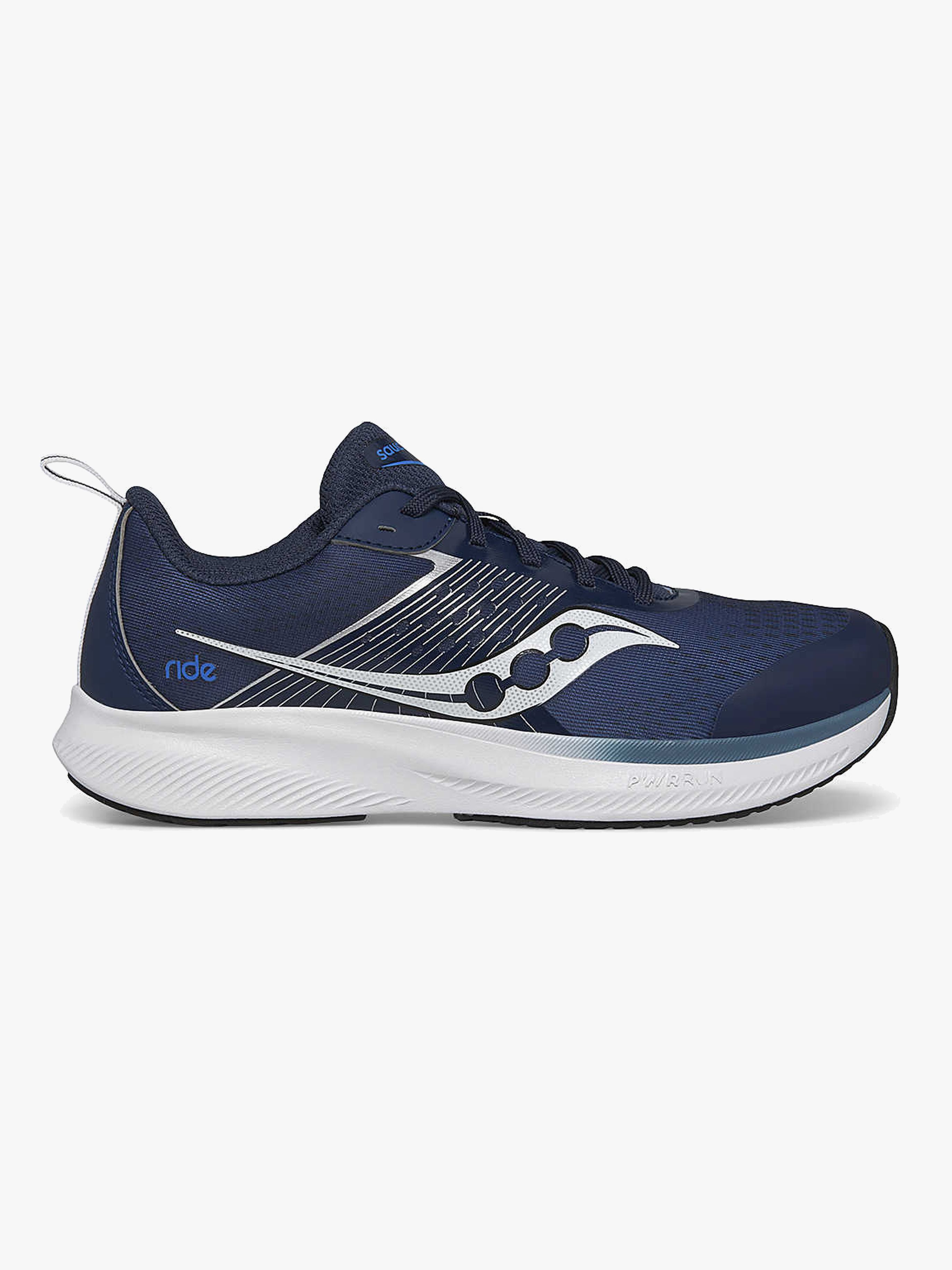 Saucony Ride Kids Träningsskor, Navy/Silver, 38
