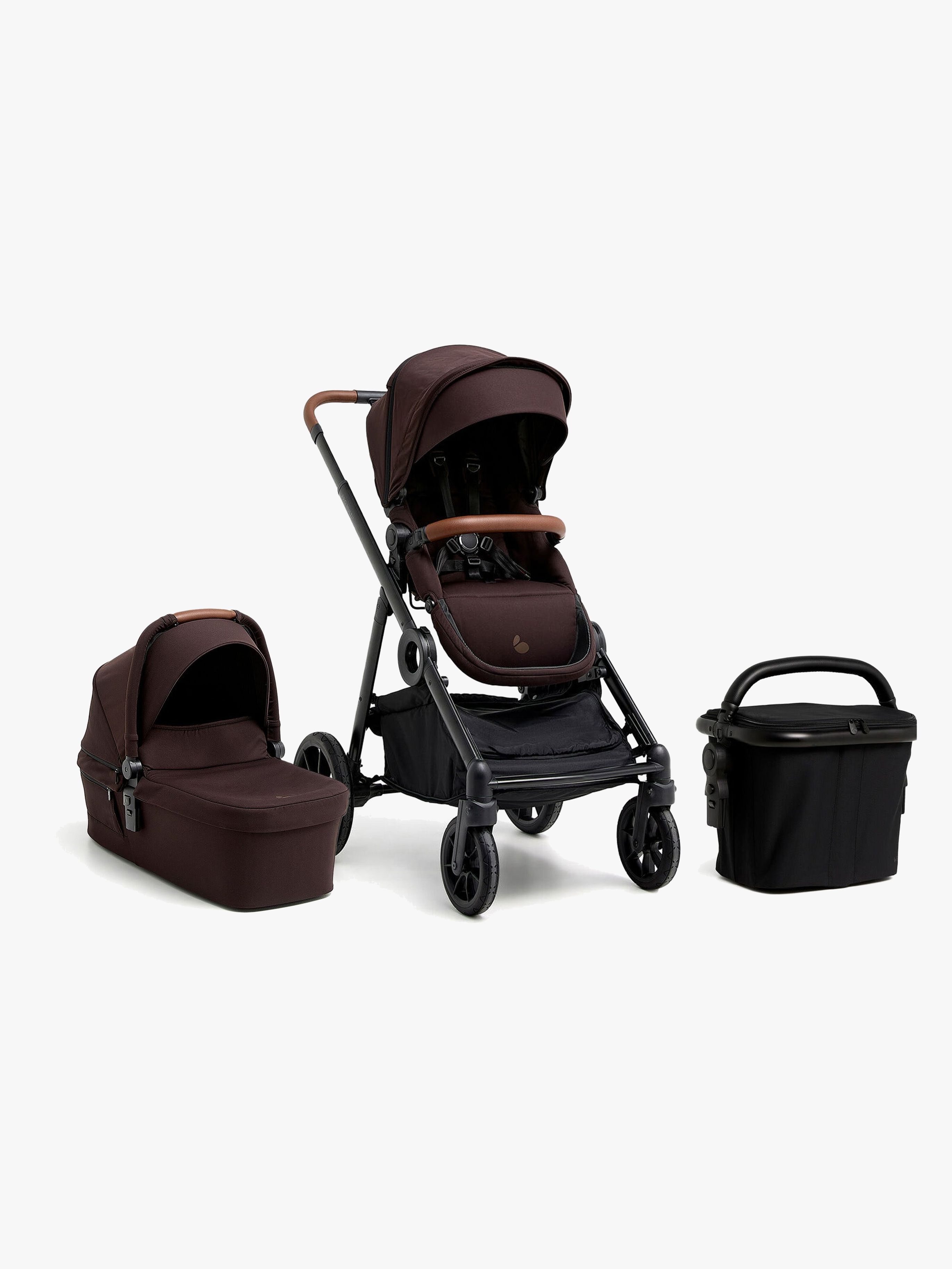 Beemoo Pro Multi 2 Duovagn inkl. Shoppingkorg, Espresso Brown