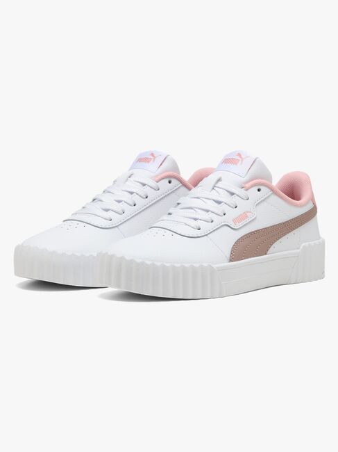 Puma Carina 3.0 Jr Sneakers, White/Sandstone
