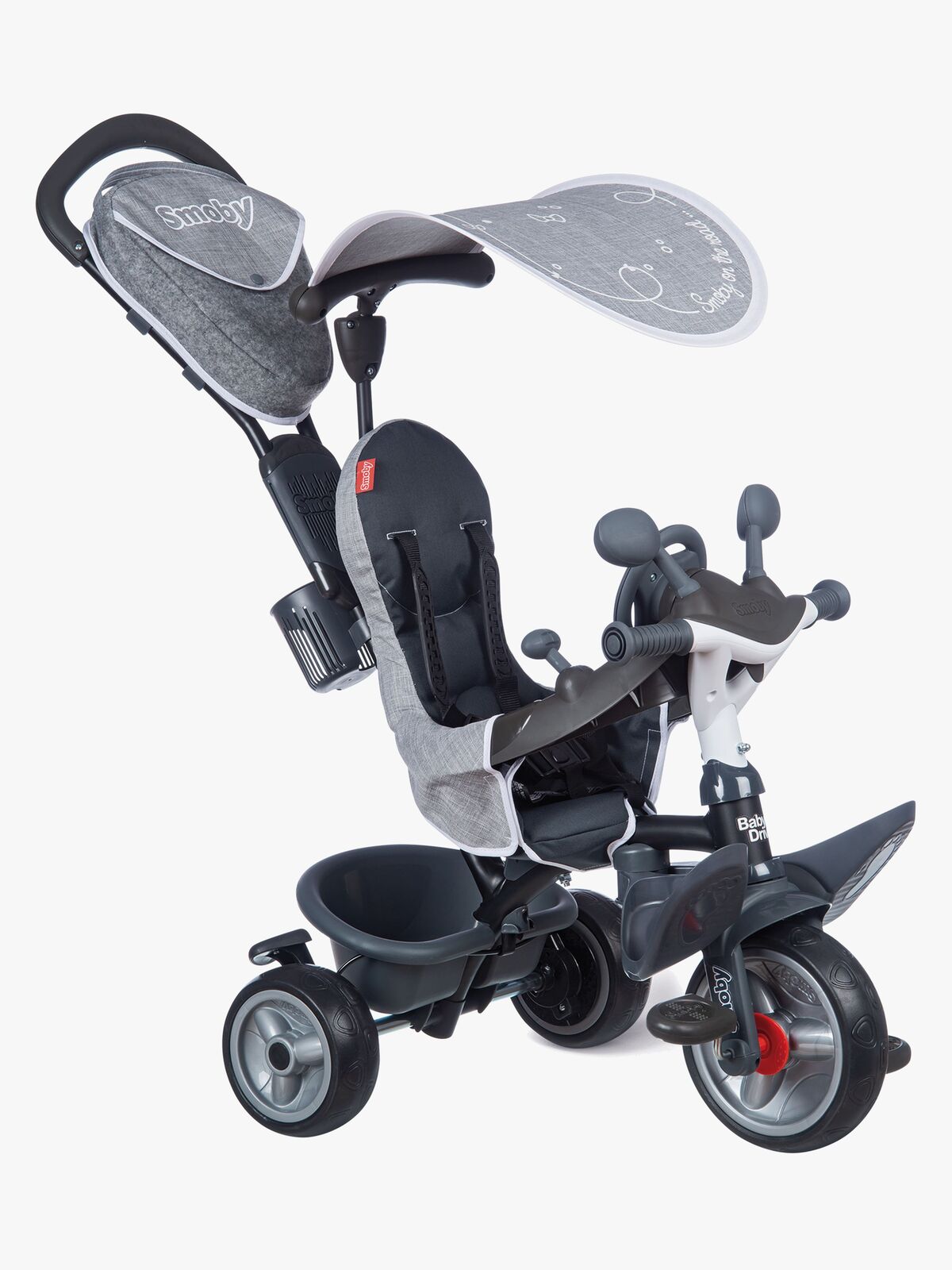 Smoby Trehjuling Baby Driver Plus, Grå