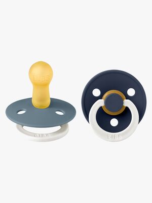 BIBS Colour Glow Napp 2-Pack Latex Stl 2, Petrol/Deep Space