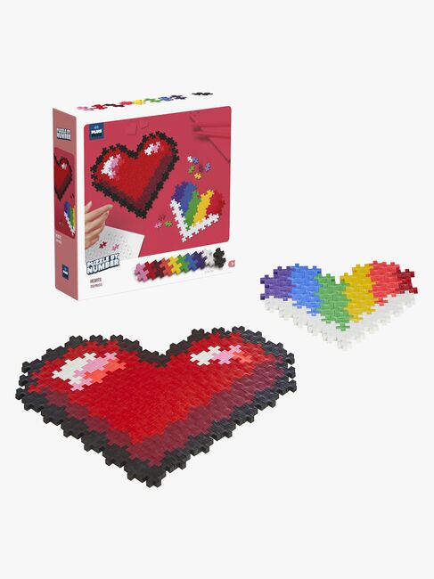 Plus-Plus Puzzle By Number Hjärtan 250 Delar