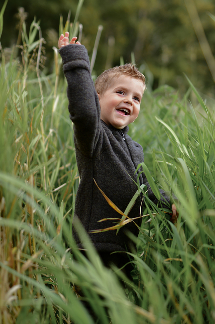 Mikk-Line Ullfleecejacka Baby, Dark Brown Melange