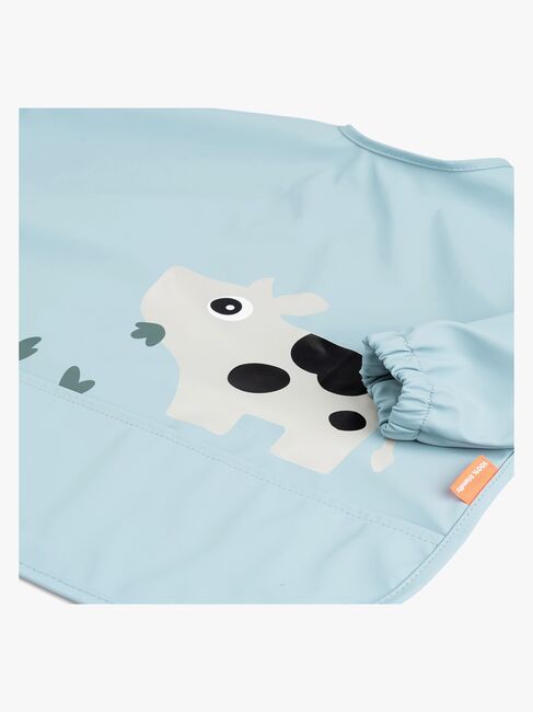 Done By Deer Tiny Farm  Långärmad Haklapp med Ficka, Blue