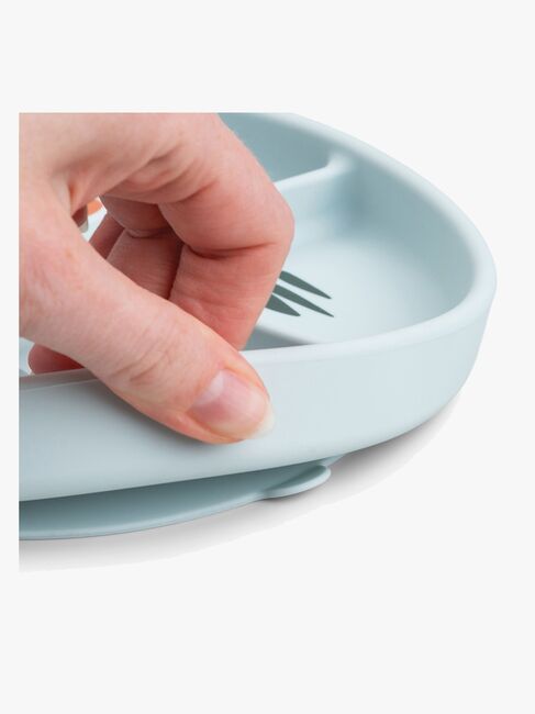 Done By Deer Playground Stick & Stay  Delad Silikontallrik, Blue