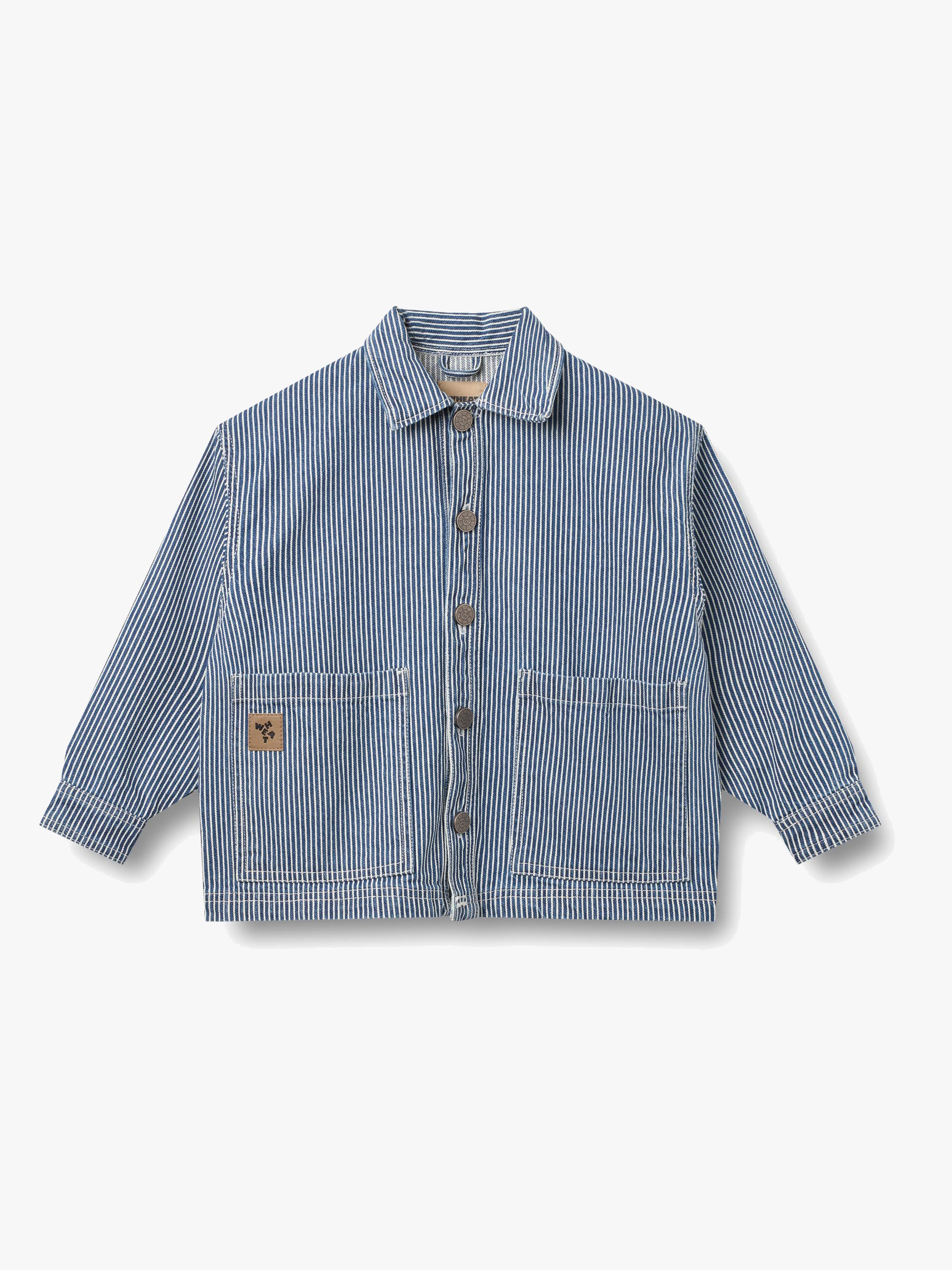 Wheat Cole Overshirt, Denim Stripe, 104