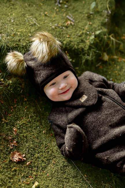 Mikk-Line Ulloverall Merino, Dark Brown Melange