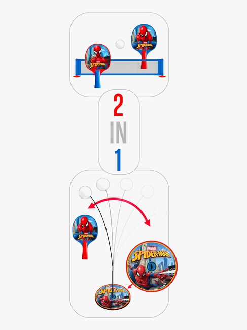 Marvel Spider-Man 2-i-1 Bordtennisset