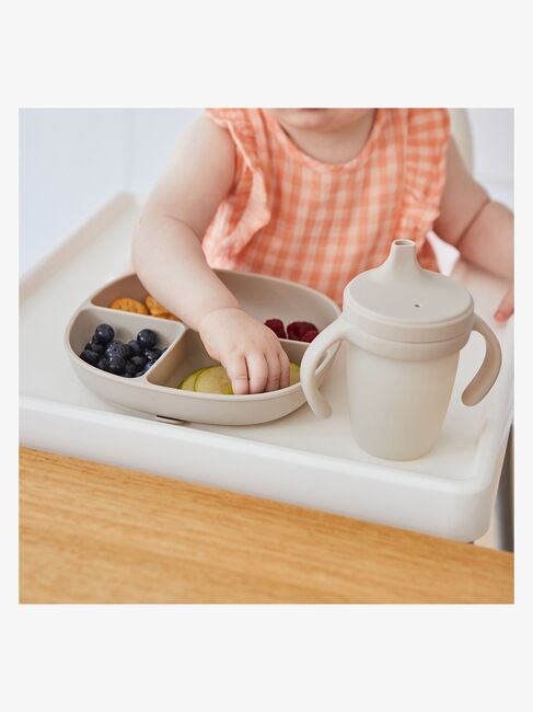 b.box Tallrik med Lock Silikon, Latte