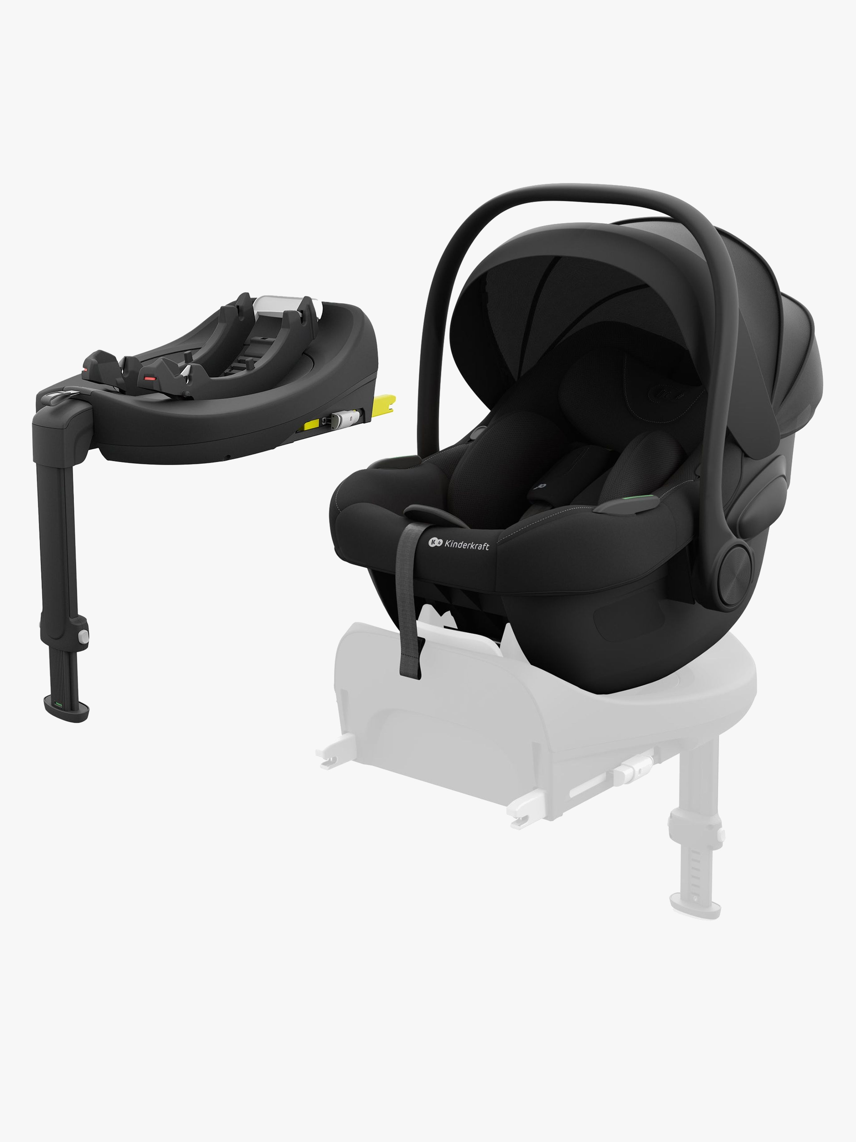 Kinderkraft I-LITE Babyskydd inkl. Bas, Graphite Black