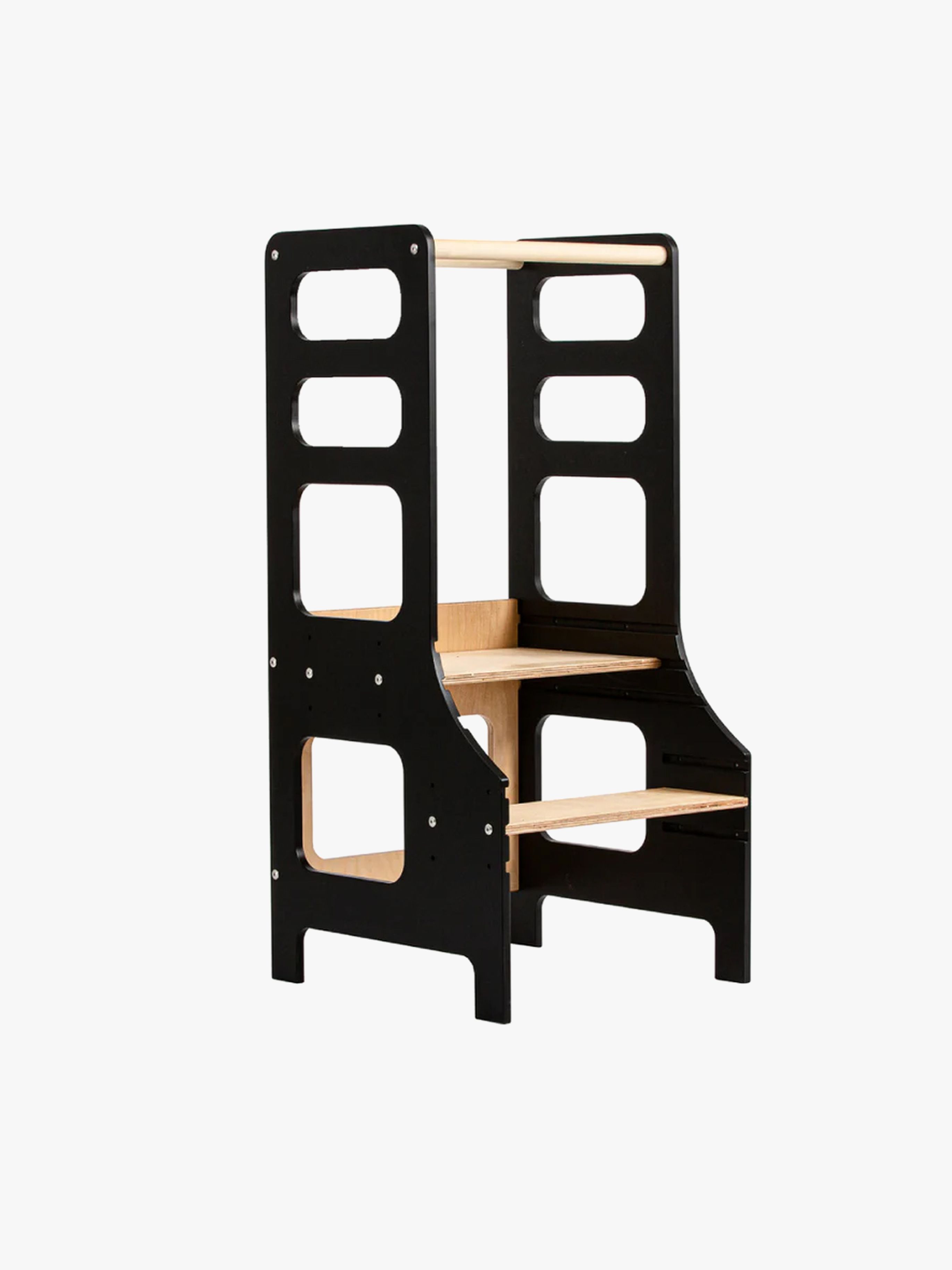 Duck Woodworks Justerbar Hjälpa Till Pall, Svart