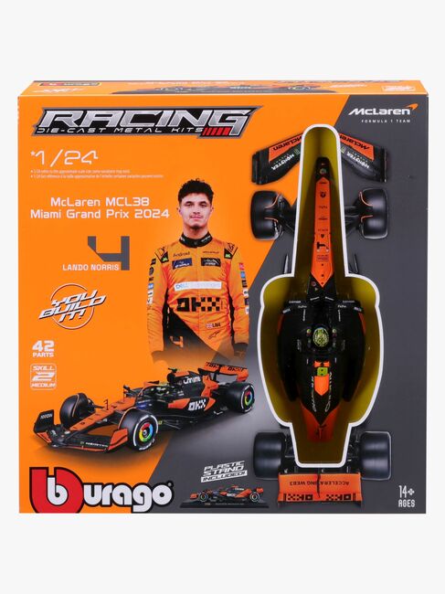 Bburago F1 Mclaren MCL38 Modellkit Norris #4 1:24