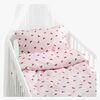 Borganäs Bäddset Spjälsäng Hjärtrud 2-delat 100x130, Rosa