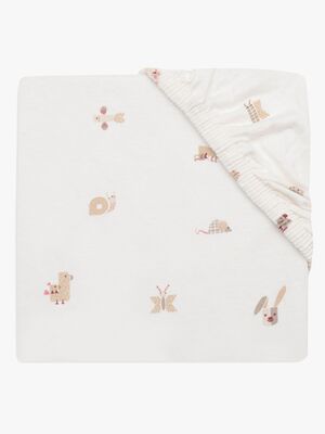 Jollein Dra-på-lakan 60x120, Animal Friends