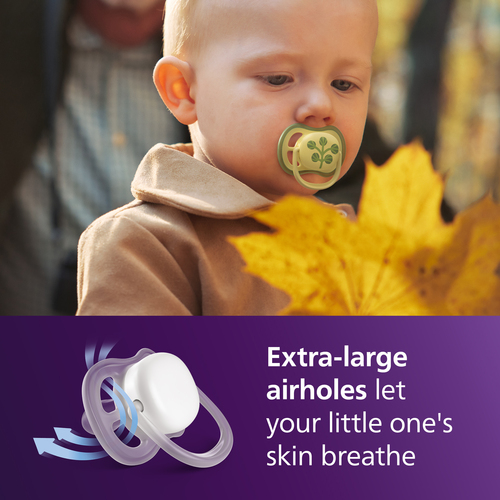 Philips Avent Ultra Air Napp 0–6m 2-Pack, Blå/Ljusgrön