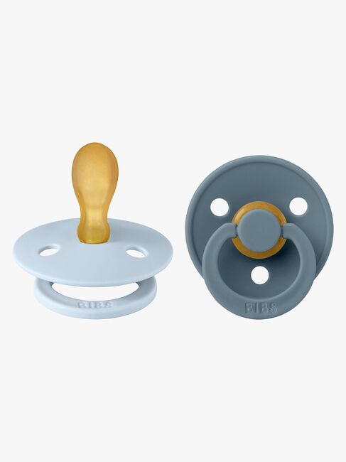 BIBS Colour Napp 2-pack Latex Stl 2 Symmetrisk, Baby Blue/Petrol