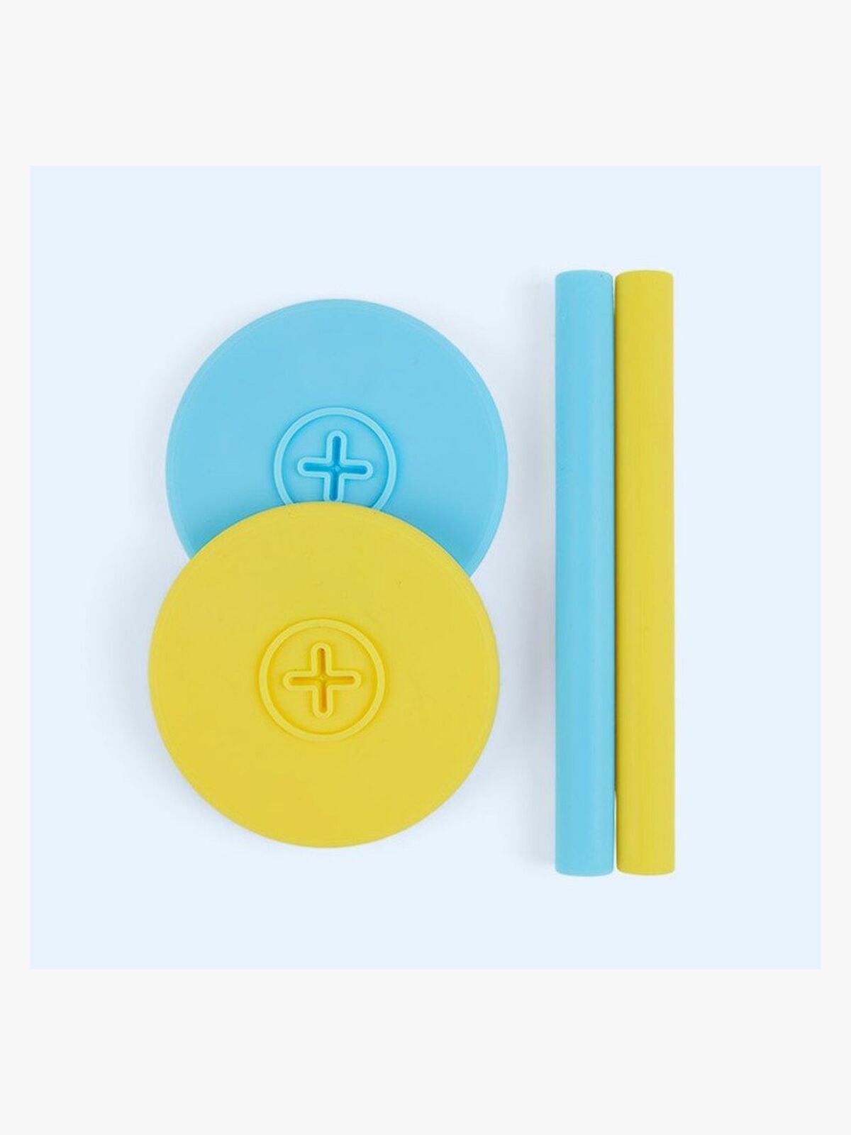 COGNIKIDS Sip Sugrör & Lock 2-pack, Sunshine/Sky