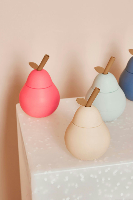 OYOY Pear Sugrörsmugg, Cherry Red