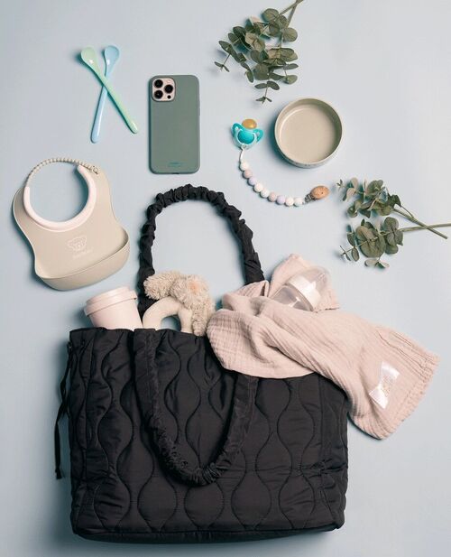 Petite Chérie Chloé Quilted Skötväska, Black