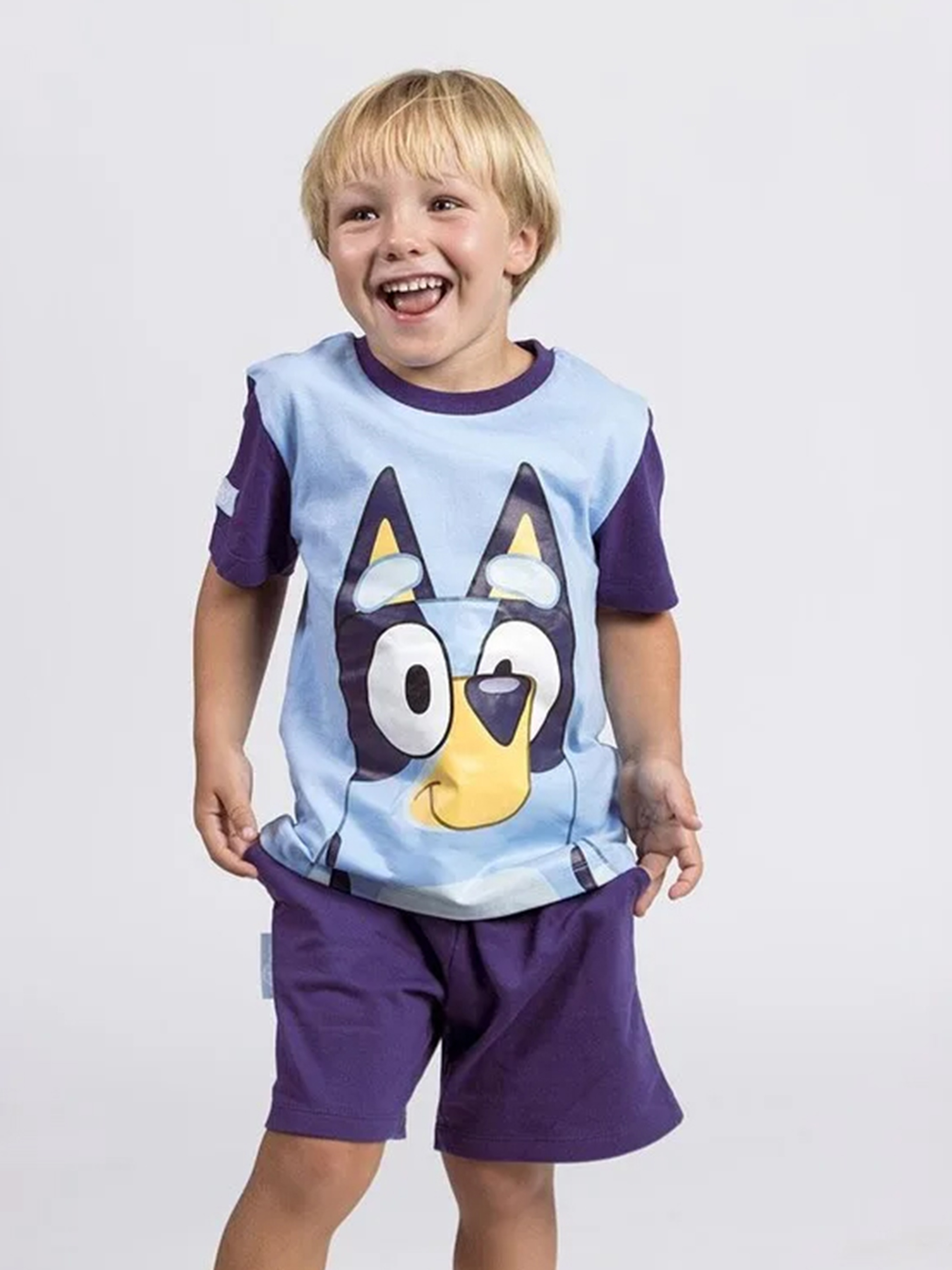 Bluey T-shirt & Shorts Set, Blå, 98-104
