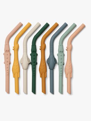 LIEWOOD Carlson Sugrör 8-Pack, All Together/Yellow Multi Mix