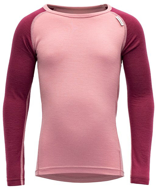 Devold Duo Breeze Kid Underställströja, Foxglove