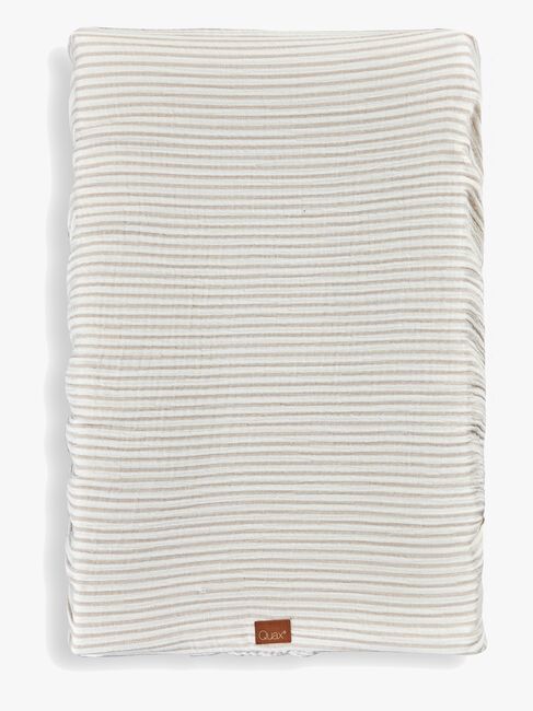 Quax Stripes Skötbäddsöverdrag, Broken White