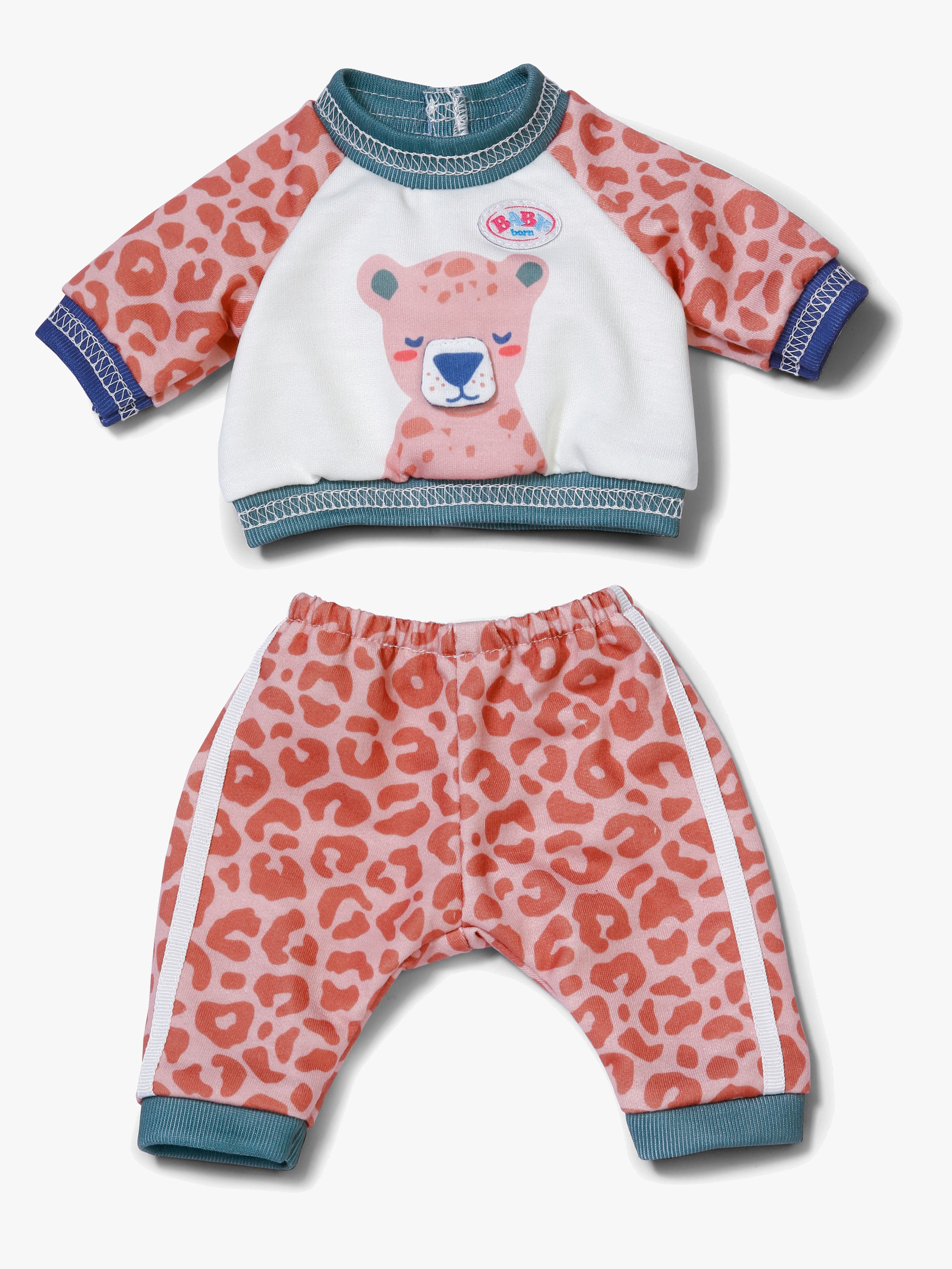 BABY born Dockkläder Joggingdräkt Leopard 36 cm
