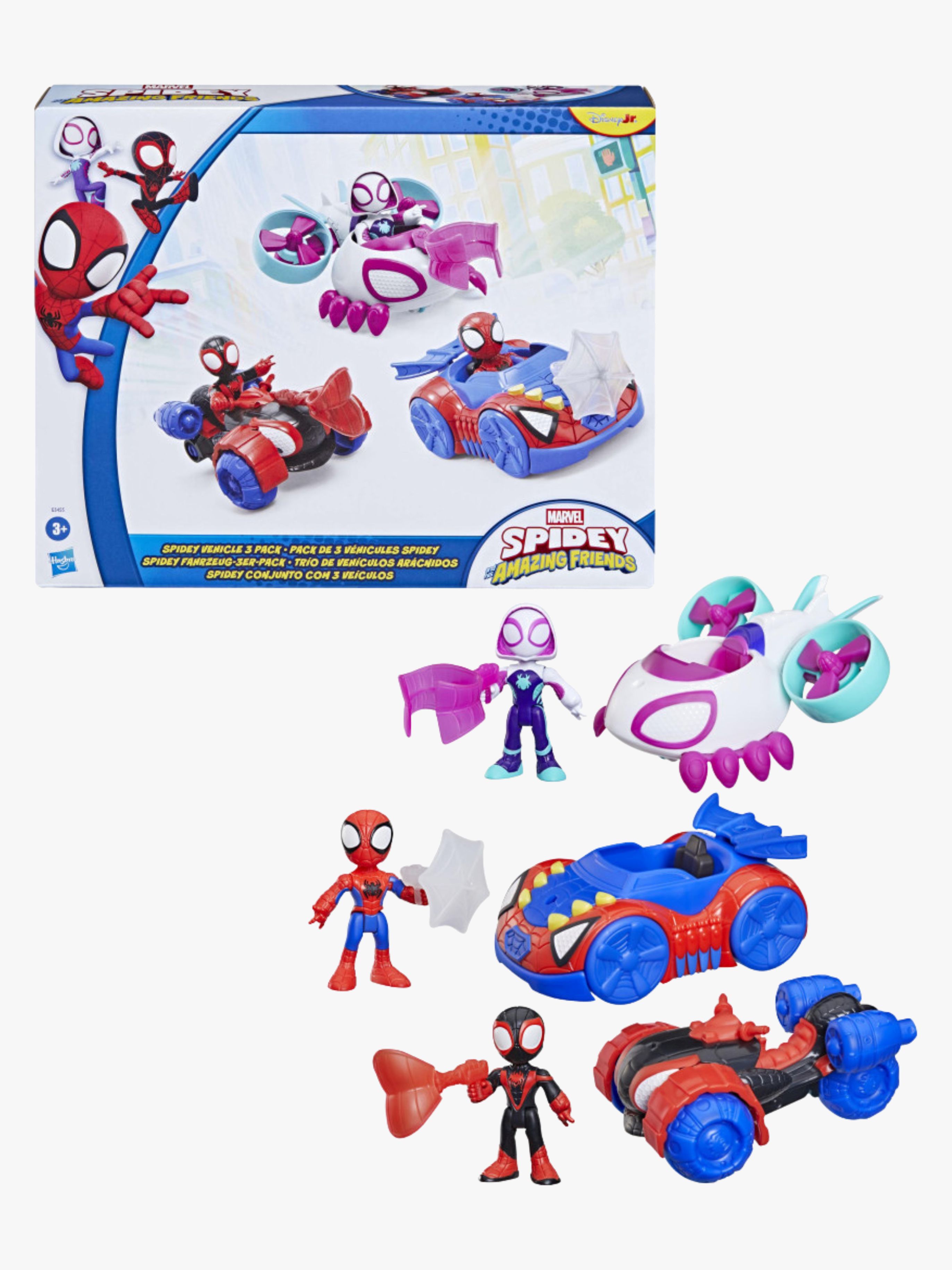 Spidey And His Amazing Friends Figur med Fordon 3-pack