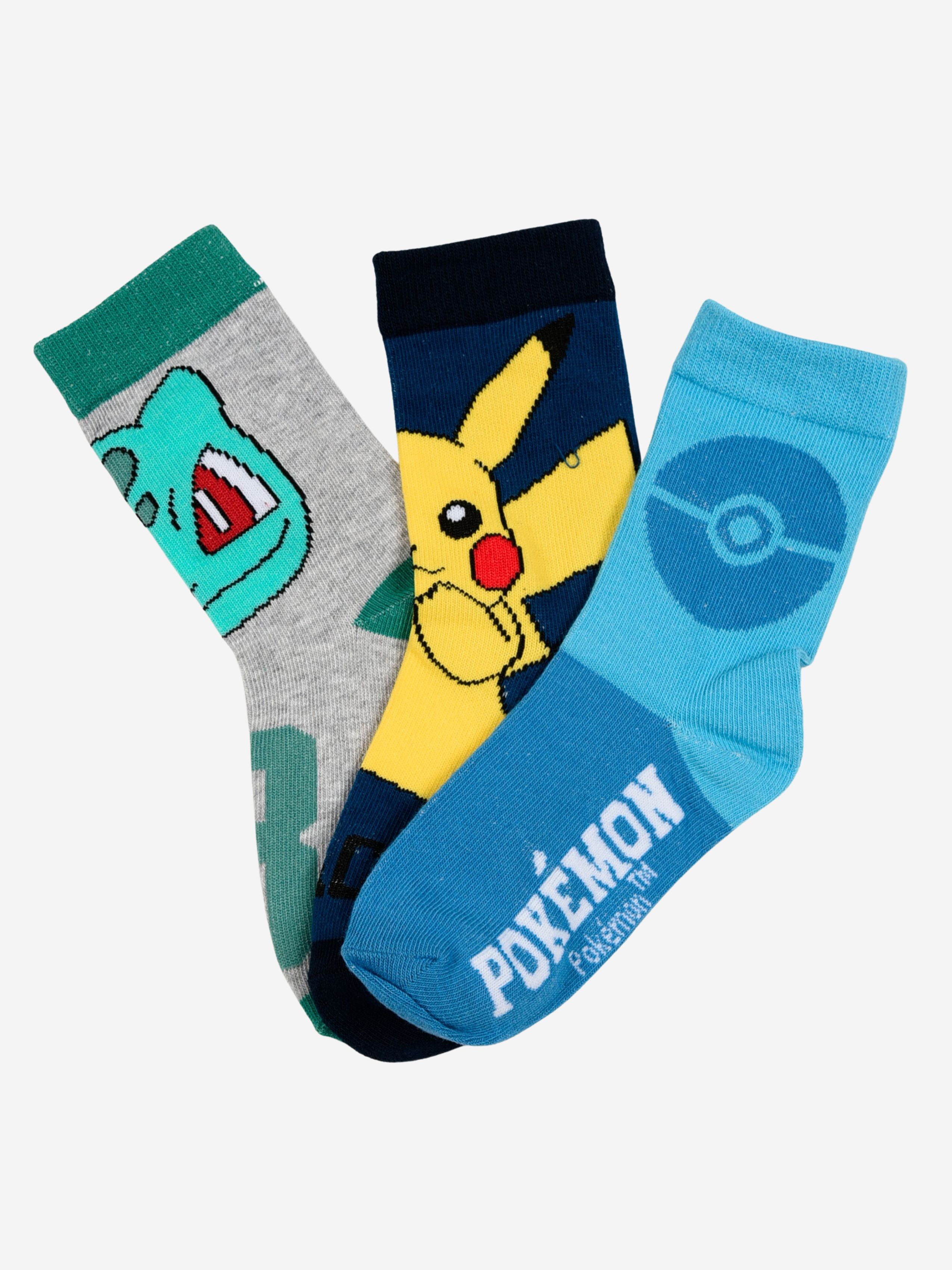 Pokémon Strumpor 3-Pack, Flerfärgad, 23-26
