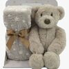 CarloBaby Fleecefilt och Gosedjur Nalle, Beige